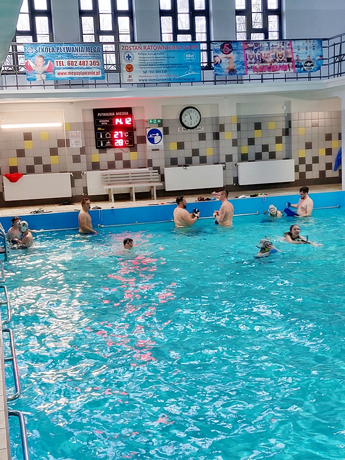 Hokej pod wodą Walenie Siemianowice Śląskie Trening 14 XII 2024